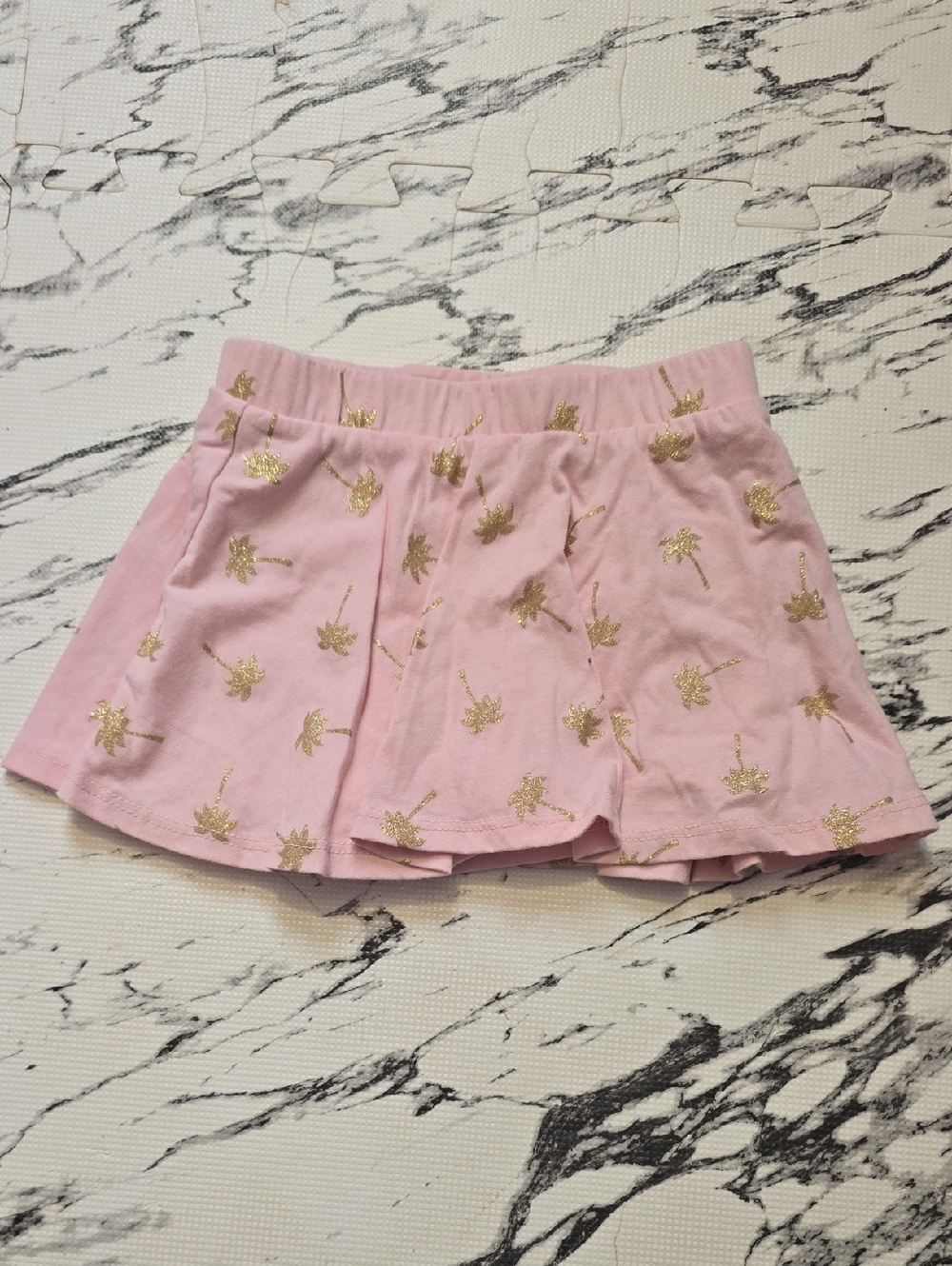 The Children's Place Pink Skort with Gold Palm Accents